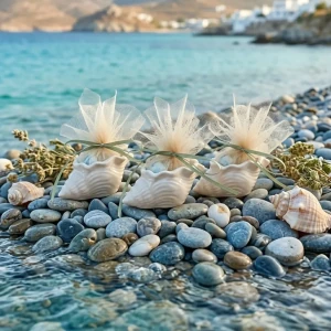 Πορσελάνινη Μπομπονιέρα Γάμου & Βάπτισης ,Το Κοχύλι της Μεσογείου Φωτογραφία 2